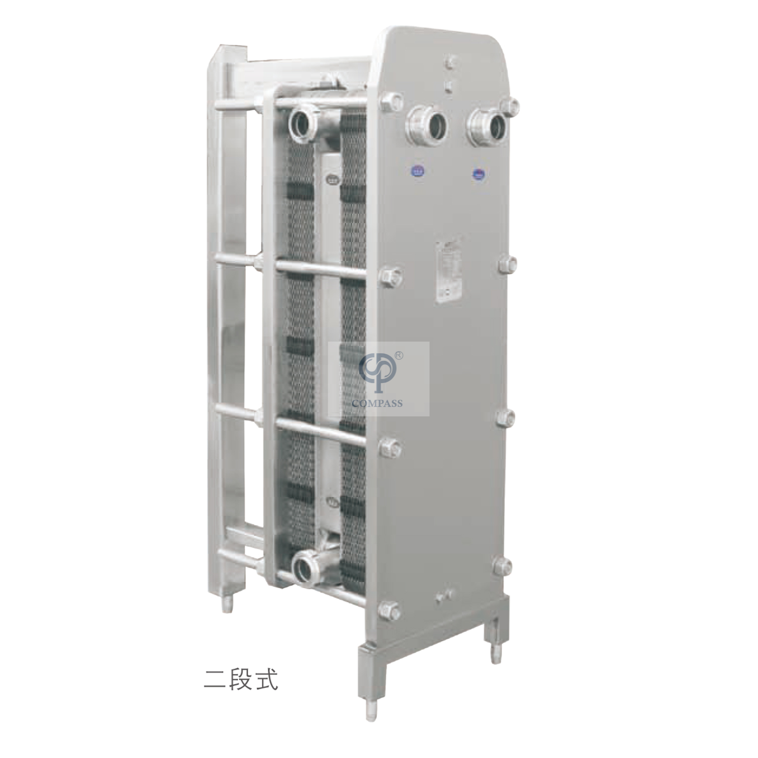 Cambiador de calor de placas de tres etapas de etapas múltiples de acero inoxidable para pasteurización de leche