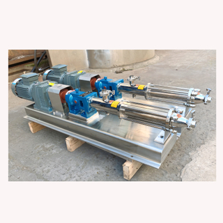 Bomba de tornillo simple higiénica sanitaria de acero inoxidable de dos etapas con motor de velocidad fija 