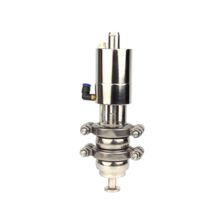 Válvulas desviadoras neumáticas mini sanitarias Tri-clamp de 0,5" 1/2"