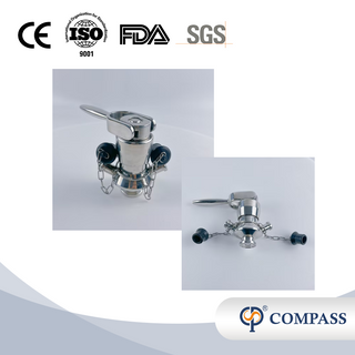 Válvula de muestreo de abrazadera aséptica de acero inoxidable sanitario, DN10 TC, 25,2 MM, SS316L, apertura rápida, con sello de silicona, superventas