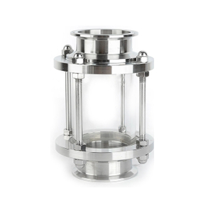 Abrazadera sanitaria de acero inoxidable Mirilla de tipo recto