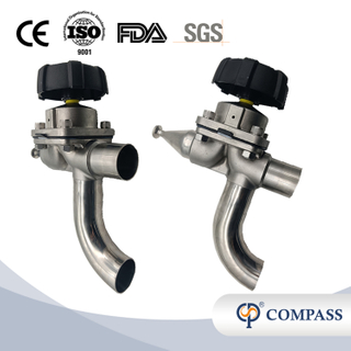 1-1/2 pulgadas × 1/2 pulgadas de alta calidad higiénica acero inoxidable SS316L SMS Tipo de codo de tres vías Vavle 