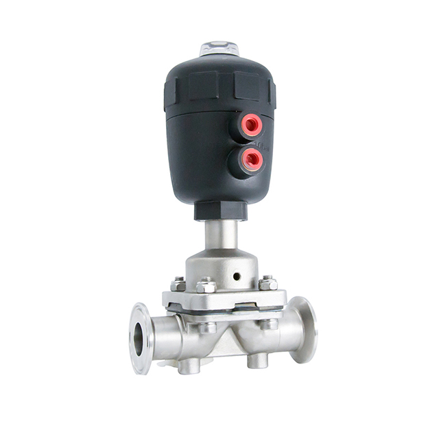 Válvula de diafragma manual de acero inoxidable sanitario 304 316L