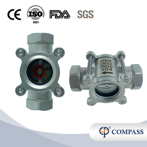 DN15 Vidrio a la vista de ciruela de acero inoxidable de acero sanitario