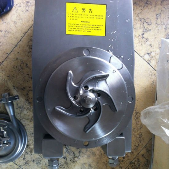 Bomba centrífuga de leche sanitaria de acero inoxidable Ss304 con impulsor abierto