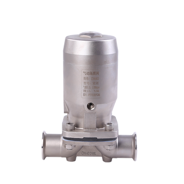Válvula de diafragma manual de acero inoxidable sanitario 304 316L