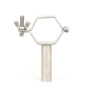 Soporte de tubo hexagonal de soldadura de acero inoxidable sanitario TH3