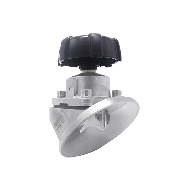 Válvula de diafragma manual sanitaria tipo abrazadera de acero inoxidable