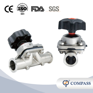 2 pulgadas 50.8 mm de alta calidad Hygienic Hygienic Acero inoxidable SS316L SNV SMS Válvula de diafragma recta