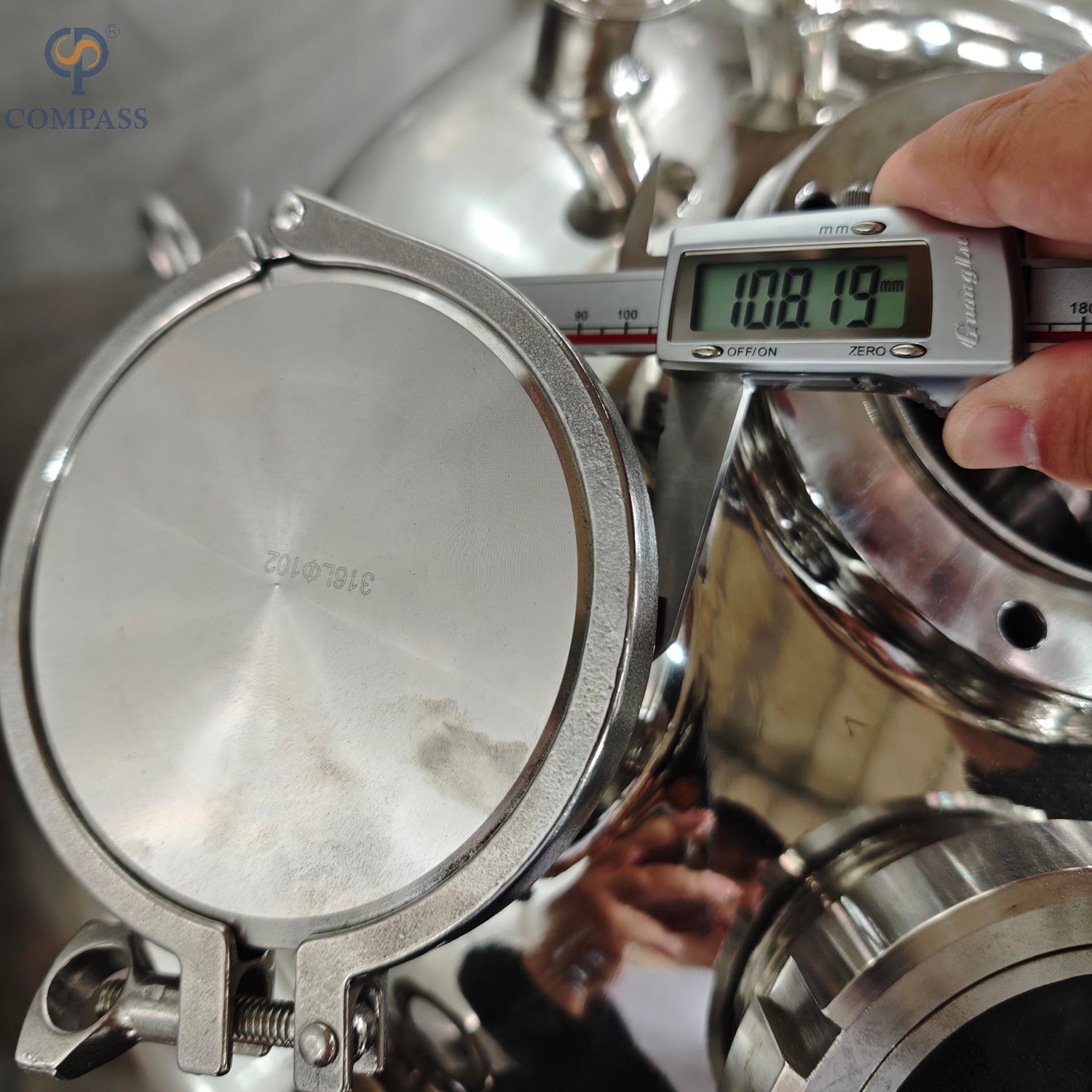  El tanque de mezcla con camisa de vapor sanitario SS316L 50L con capa de aislamiento