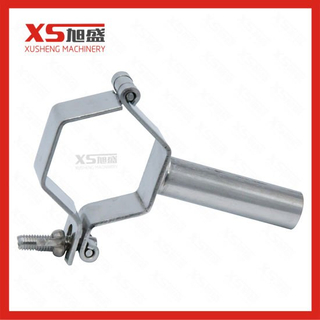 Colgador de tubo hexagonal de acero inoxidable con tubo