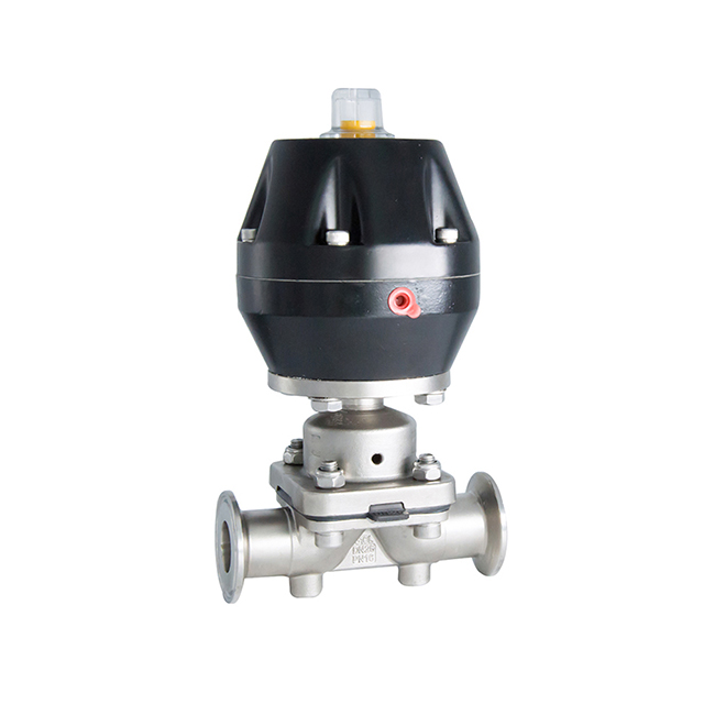 Válvula de diafragma manual de acero inoxidable sanitario 304 316L