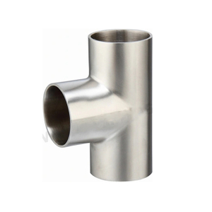 Tee de montaje de tubería de soldadura larga de acero inoxidable sanitario
