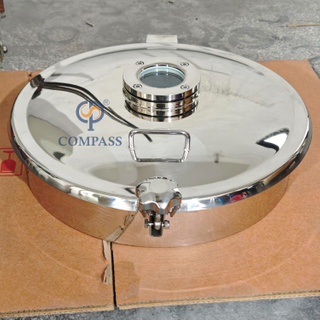Manguera redonda hacia afuera sin presión SS304 de 500 mm con mirilla y manija