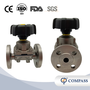 2 pulgadas 50.8 mm de alta calidad Hygienic Hygienic Acero inoxidable SS316L SMS Válvula de diafragma recta de extremo recto