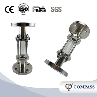 MIRILLA SANITARIA CON EXTREMOS BRIDAS DE ACERO INOXIDABLE CON REVESTIMIENTO DE PTFE