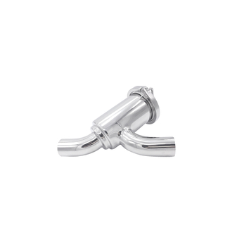 Colador higiénico de acero inoxidable sin retención con tipo de curva