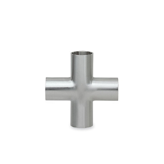 Acero inoxidable Sanitario SS304 Soldadura cuatro cruces