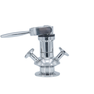 Válvula de muestreo aséptico manual de acero inoxidable SS316L con juntas de PTFE
